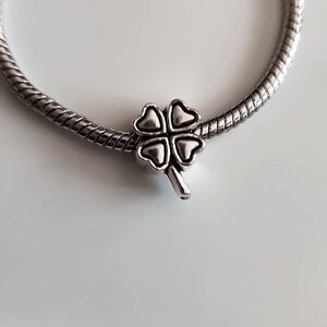 FOUR Leaf Clover Charm for European Style Bracelets Tibeten4️⃣